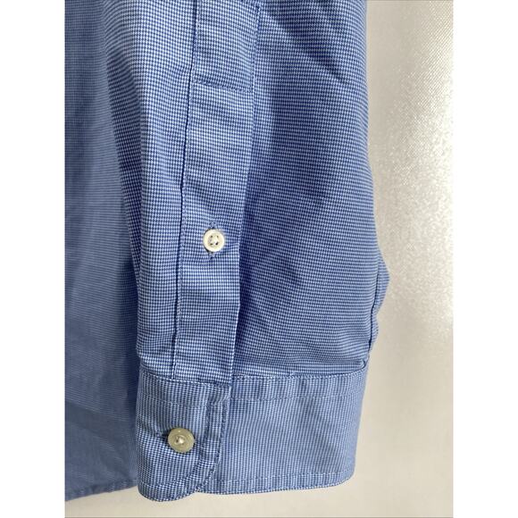 Chaps Blue & White Check Long Sleeve Button Down Shirt Men’s Medium 38-40 - Picture 4 of 7
